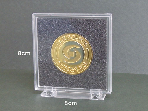 オリジナルコイン作成・オリジナルメダル作成・コイン用 プラケース（角型／足付き）