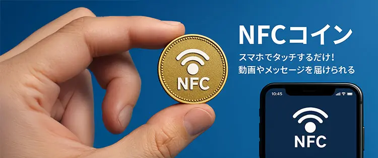 NFCコイン スマホでタッチするだけ!動画やメッセージを届けられる